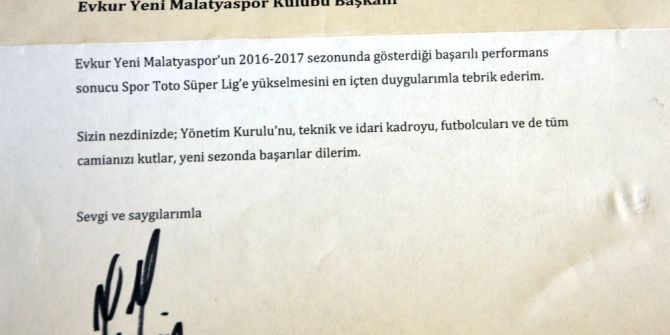 Fatih Terim’den Evkur Yeni Malatyaspor’a Kutlama Mesajı