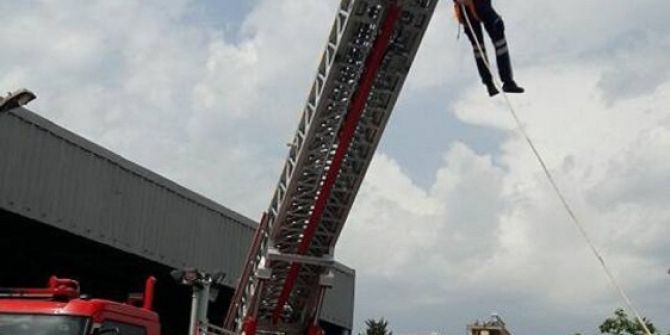 Dörtyol’da İtfaiye Personelinden Kurtarma Tatbikatı