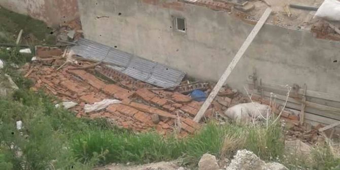 Aşkale’de Fırtına Ve Dolu Korku Dolu Dakikalar Yaşattı