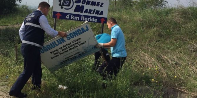 Zabıtadan Tabela Operasyonu