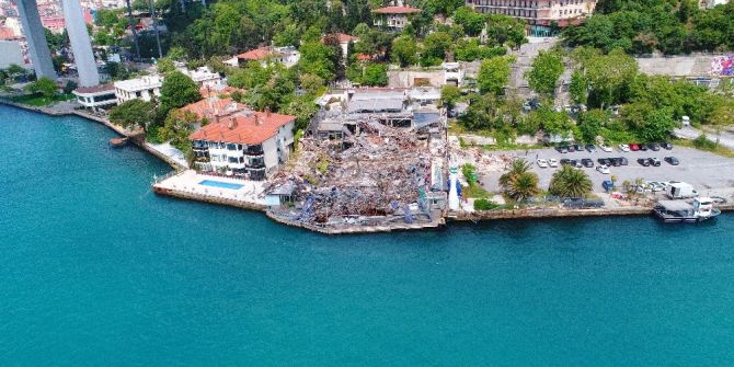 Yıkılan Reina Havadan Böyle Görüntülendi