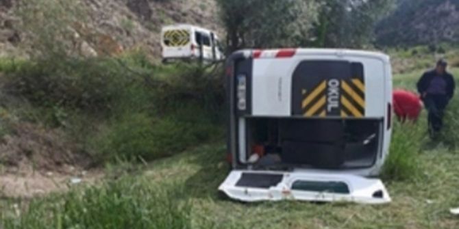 Önüne Geyik Çıkan Öğrenci Servisi Devrildi: 10 Yaralı