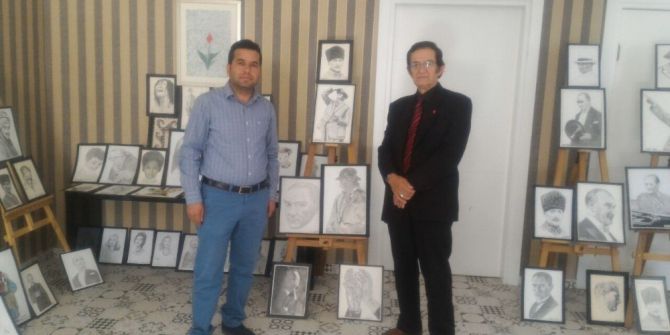 Germencik Türk Kültür Evinde Kara Kalem Resim Sergisi