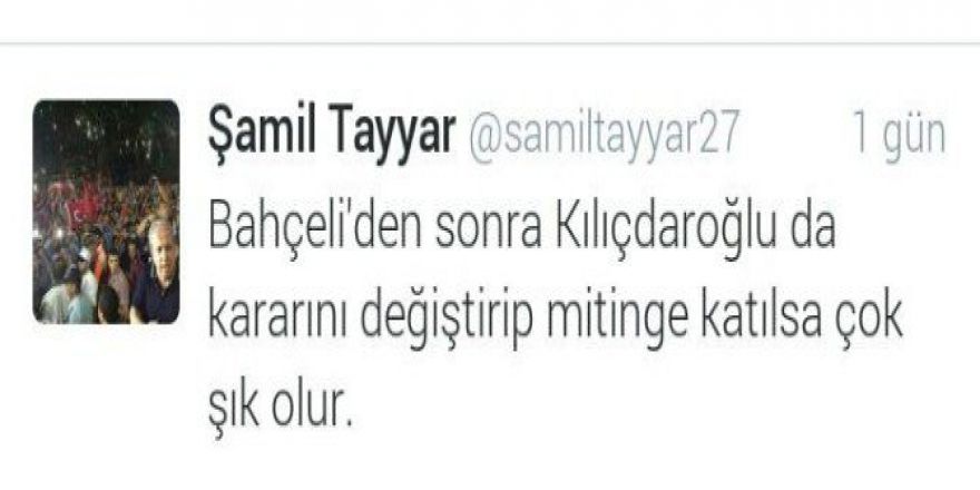 Ak Parti’li Tayyar’dan Kılıçdaroğlu’na Çağrı