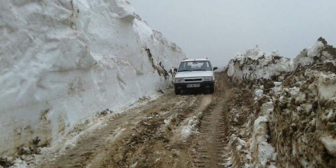 Tokat’ta Karla Kaplı Yayla Yolu Ulaşıma Açıldı