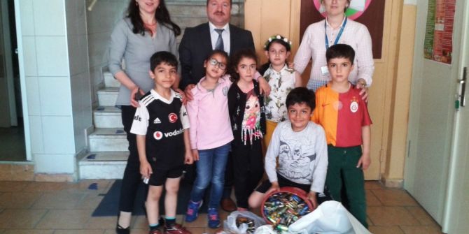 Öğrenciler 350 Kilo Atık Pil Topladı