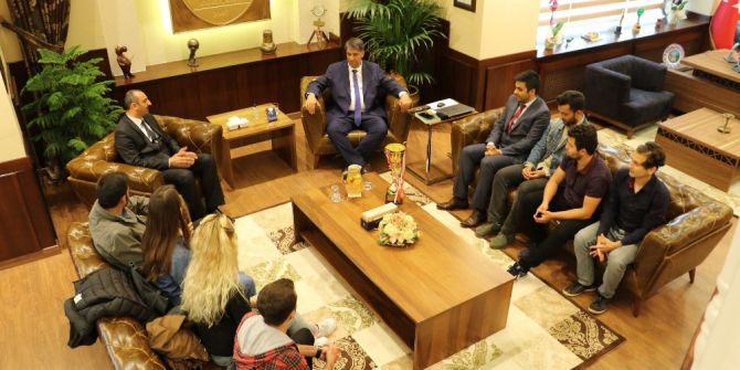 Şampiyonlardan Rektör Polat’a Ziyaret
