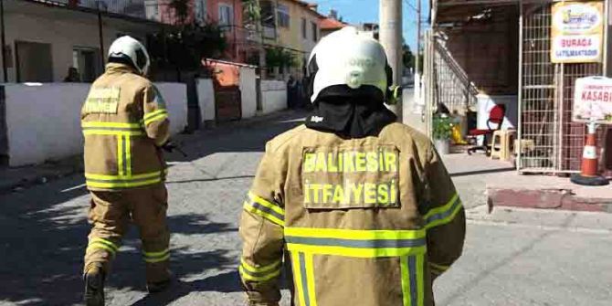 Burhaniye’de Alev Alan Tüp Paniği