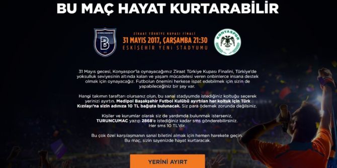 Başakşehir’den Kupa Finalinde Örnek Hareket