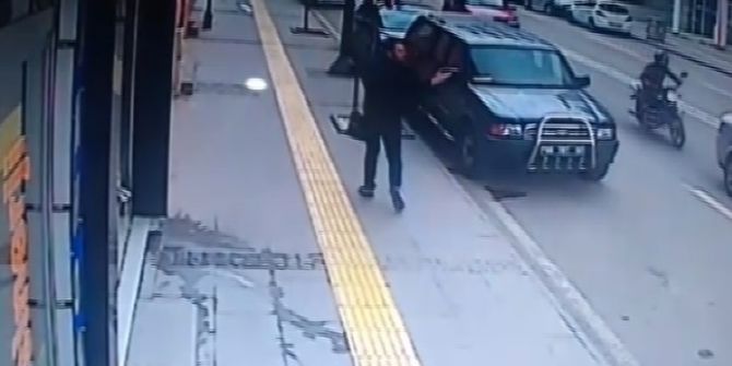 Motosiklet Kazası Kamerada