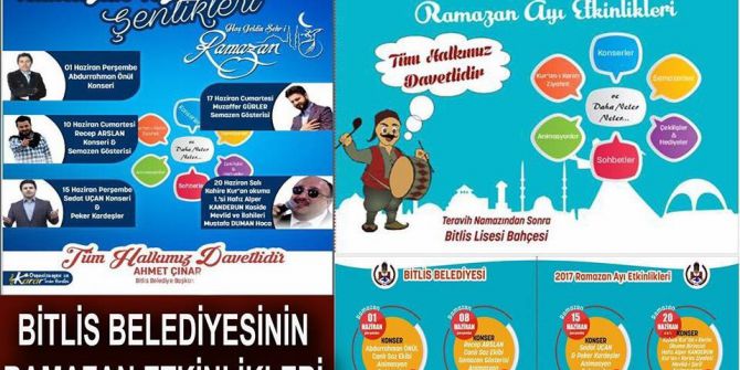 Bitlis Belediyesinden Ramazan Etkinlikleri