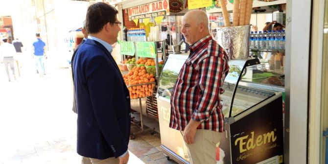 Başkan Subaşıoğlu Bayramyeri’nde Esnafı Ziyaret Etti