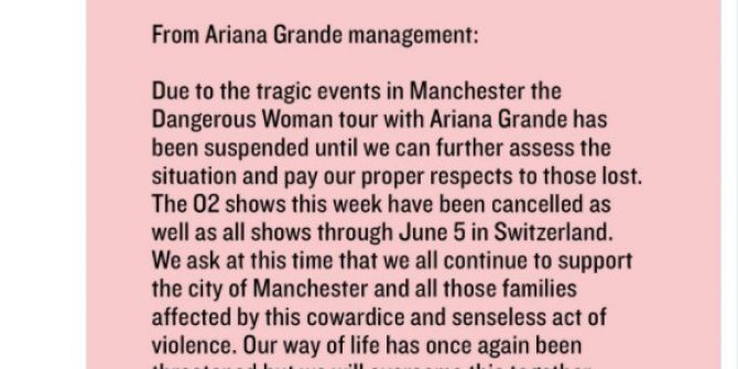 Abd’li Ünlü Pop Sanatçısı Ariana Grande, 6 Konserini İptal Etti