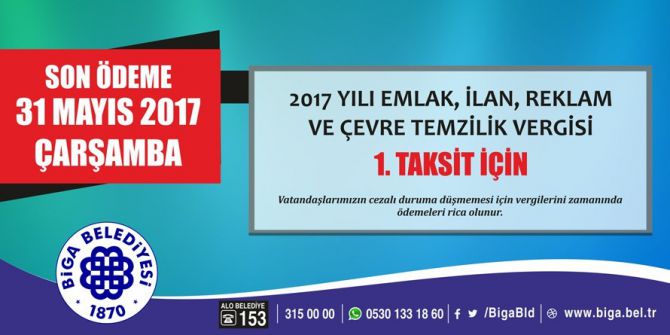 Belediyeden Vergi Hatırlatması