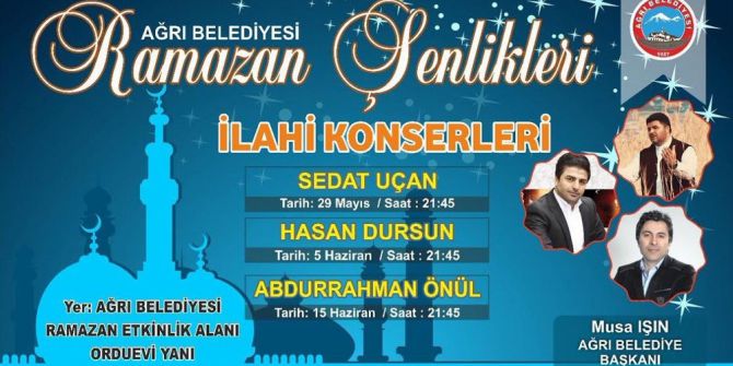 Ağrılılar Ramazan Ayında Konserlere Doyacak