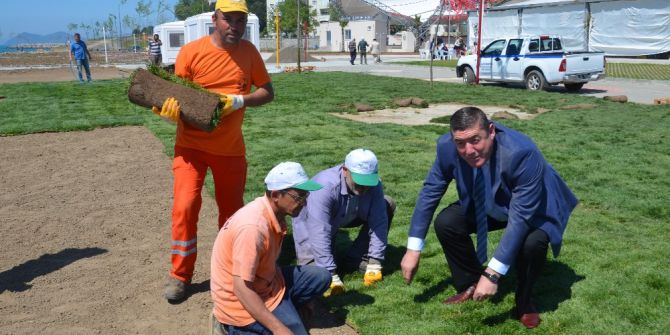 Alaplı Sahil Parkında Genişletme Çalışmalarına Başladı