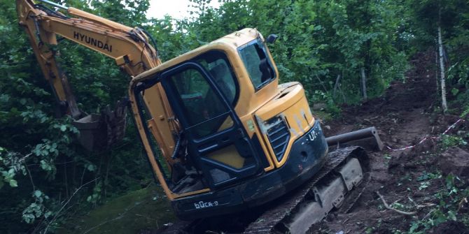 İş Makinesi Devrildi: 1 Ölü