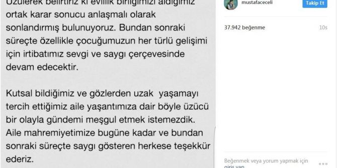 Mustafa Ceceli Eşinden Boşandı