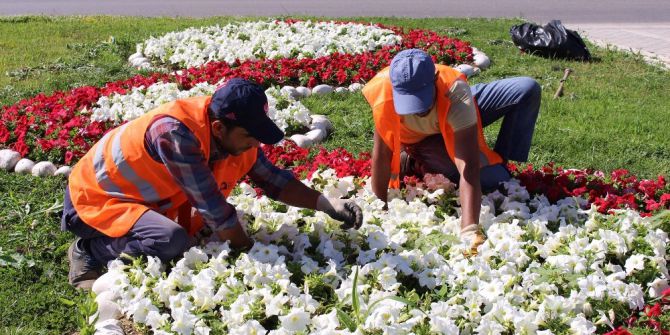 Manavgat’ta 186 Bin Mevsimlik Çiçek