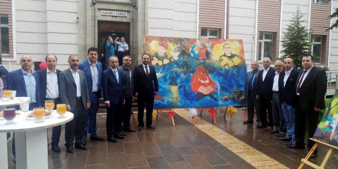 Reşadiye’de ’Renkli Dokunuşlar’ Adlı Resim Sergisi Açıldı