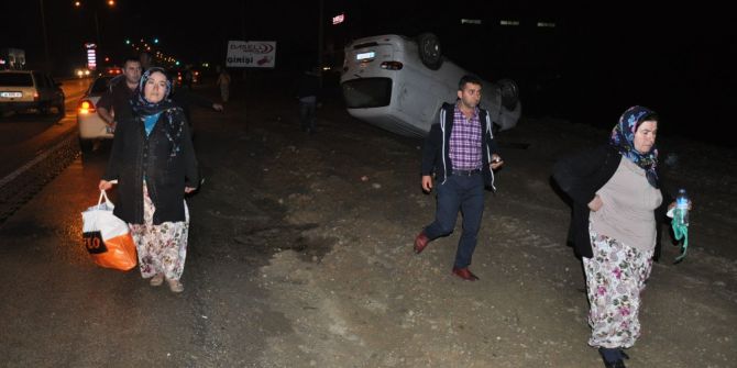 İftar Dönüşü Minibüs Takla Attı: 7 Yaralı