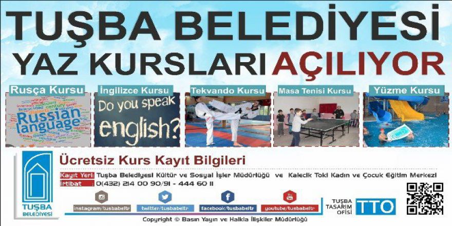 Tuşba Belediyesi’nden Yaz Kursları