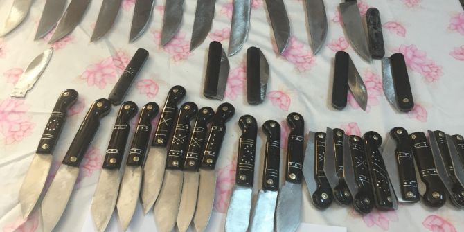 Artvin’de Ki Serginin Favorisi, Koç Boynuzu Bıçaklar Oldu