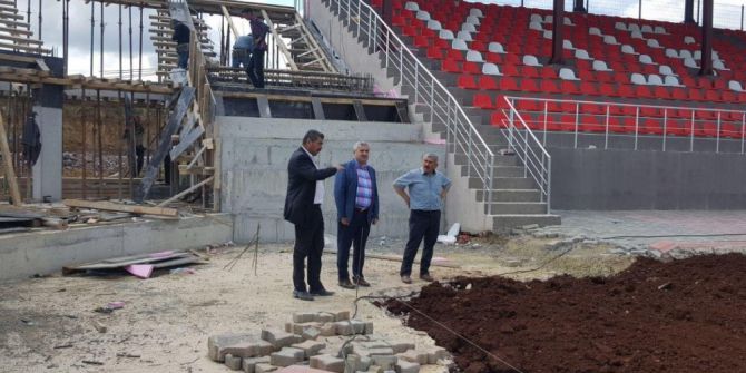 Sevindikli Güreş Alanında Ek Tribün Çalışmaları Devam Ediyor