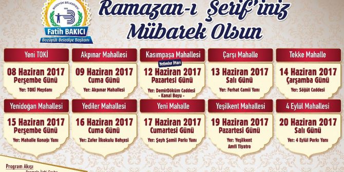 Bozüyük Mahalle İftarlarında Buluşuyor