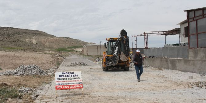 İncesu Belediyesi Süksün Mahallesinde Parke Çalışmalarına Devam Ediyor