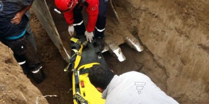 Kanalizasyon Çalışmasında Göçük: 1 Yaralı