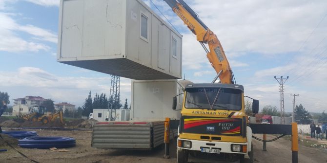 Samsat’ta Konteyner Kurulumu Çalışmaları Hızla Devam Ediyor