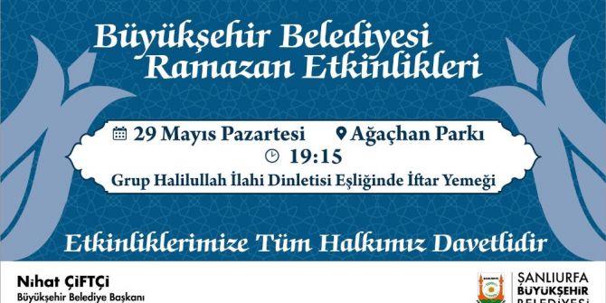 Büyükşehir Belediyesinden İftara Davet