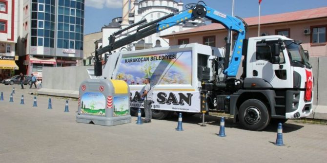 Karakoçan’da Vinçli Çöp Toplama Sistemi Hayata Geçiyor