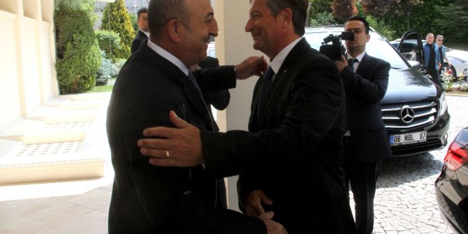 Bakan Çavuşoğlu, Slovenya Dışişleri Bakanı Erjavec İle Bir Araya Geldi
