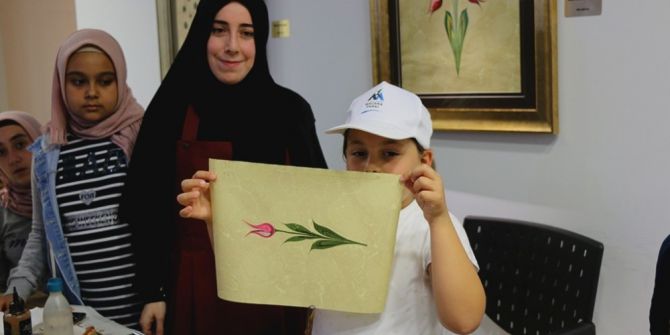 Maceracılar Ebru Sanatını Öğrendi