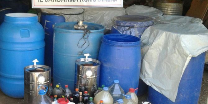 Manisa’da 10 Bin Litre Kaçak İçki Ele Geçirildi