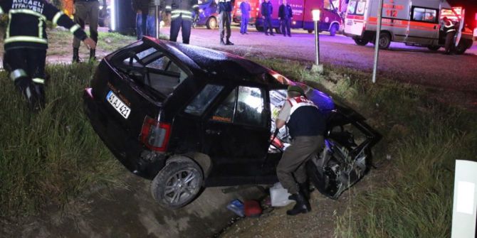 Kontrolden Çıkan Otomobil Su Kanalına Uçtu: 1 Ölü