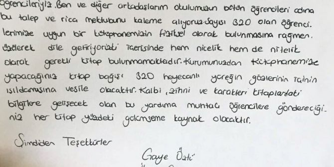 Rektöre Mektup Yazdılar, Hayalleri Gerçek Oldu