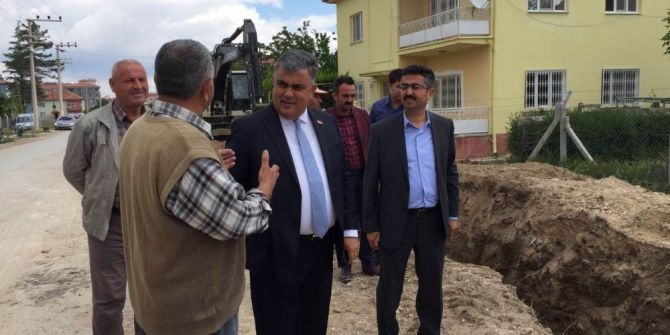 Başkan Özgüven, Şebeke Hattı Çalışmalarını İnceledi