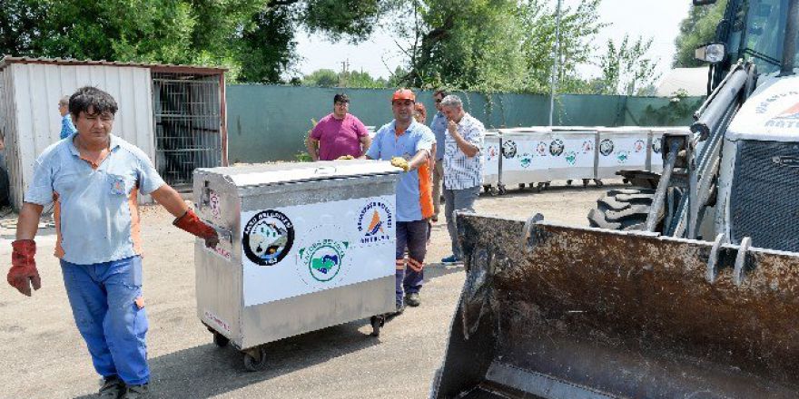 Muratpaşa’dan Aksu’ya Çöp Konteynırı