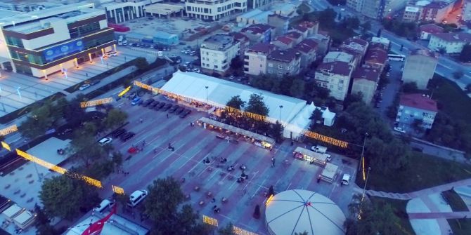 Sultangazi’de Sivaslılar İftarı Havadan Görüntülendi