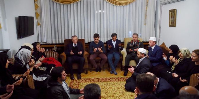 Cumhurbaşkanı Erdoğan’dan, Şehit Tümgeneral Aydın’ın Ailesine Taziye Ziyareti