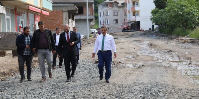 Hastane Yolunda Sıcak Asfalt Çalışması