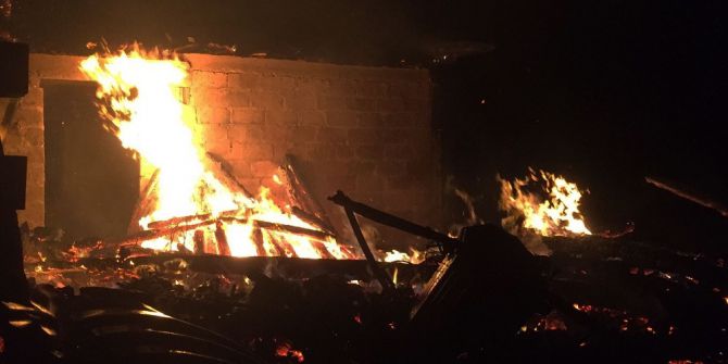 Çayeli’nde Yangın