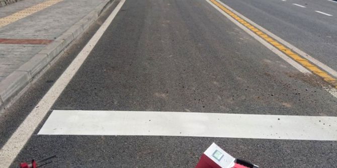 Kent Genelinde Yol Çizgi Çalışması Yapılıyor