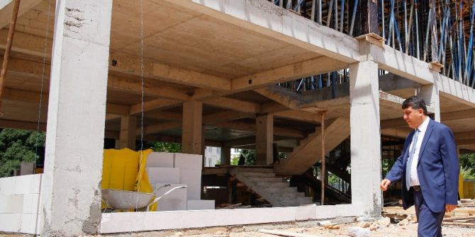 Başkan Fadıloğlu, Sosyal Tesis İnşaatını İnceledi