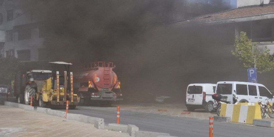 Eski Bankanın Kazan Dairesinde Yangın Çıktı