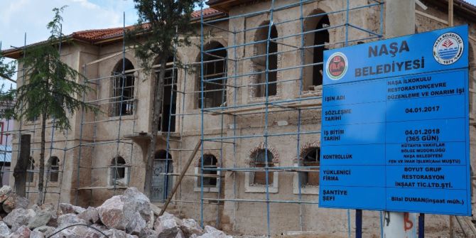 Tarihi Naşa İlkokuluna Restorasyon