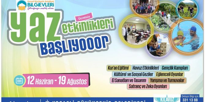 Bilgievlerinde Ücretsiz Yaz Etkinlikleri Başlıyor